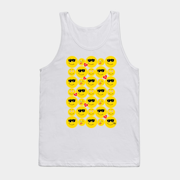 Cool love - emojis Tank Top by Aurealis